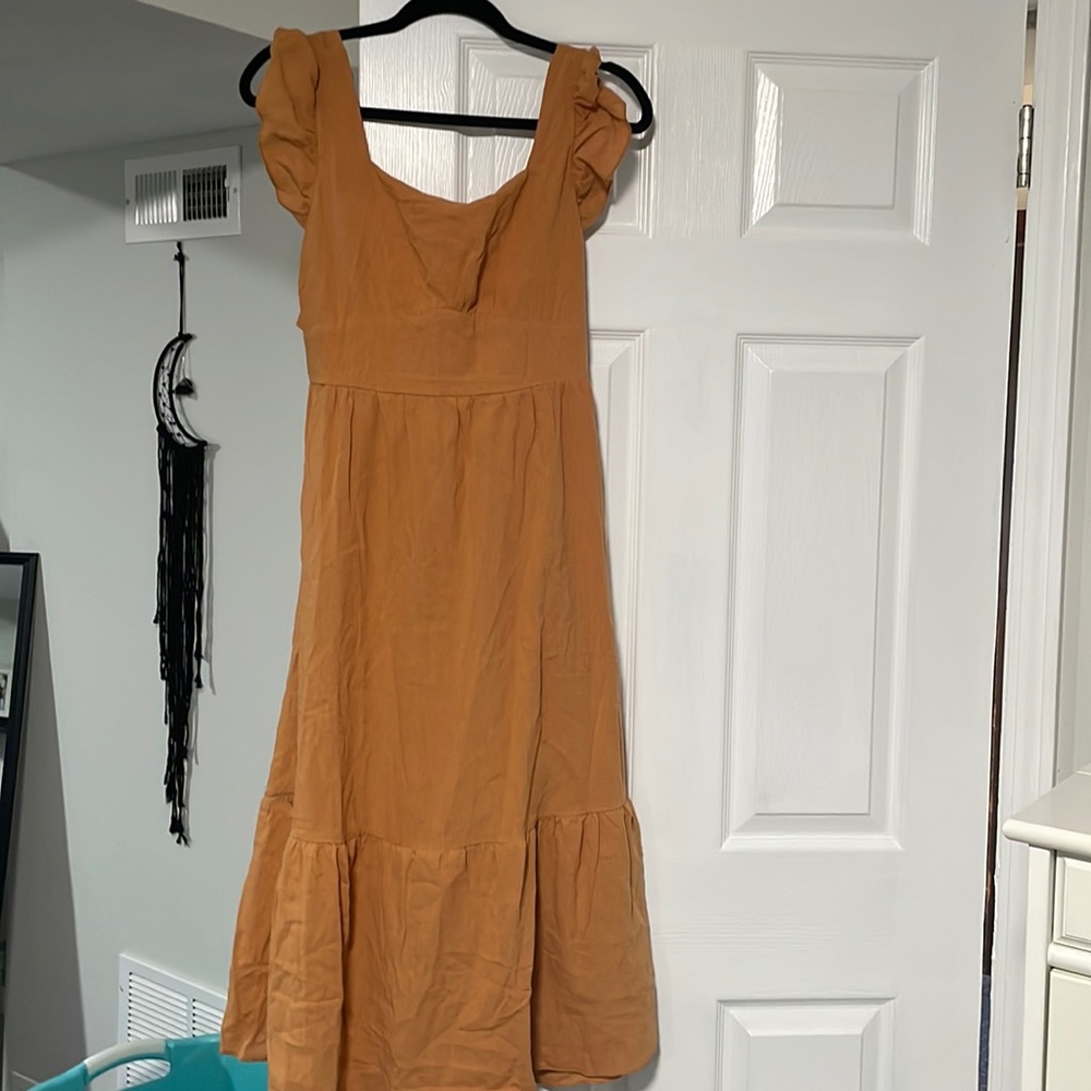 Cupshe Neilie Ruffle Tie A-Shape Dress